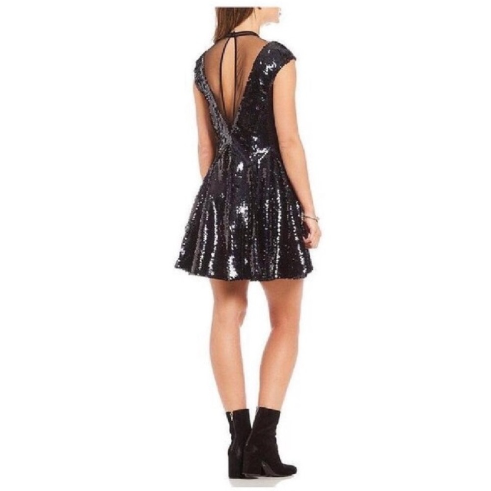 Free people Coachella Dance Till Dawn Black sequin dress Sz.XS - Picture 5 of 16